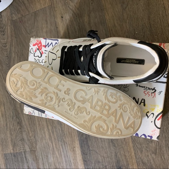 Dolce & Gabbana Calfskin Nappa  Portofino Sneakers Size 8.5 38.5IT - Picture 11 of 12